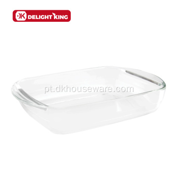 Assadeira de vidro de borosilicato com design francês